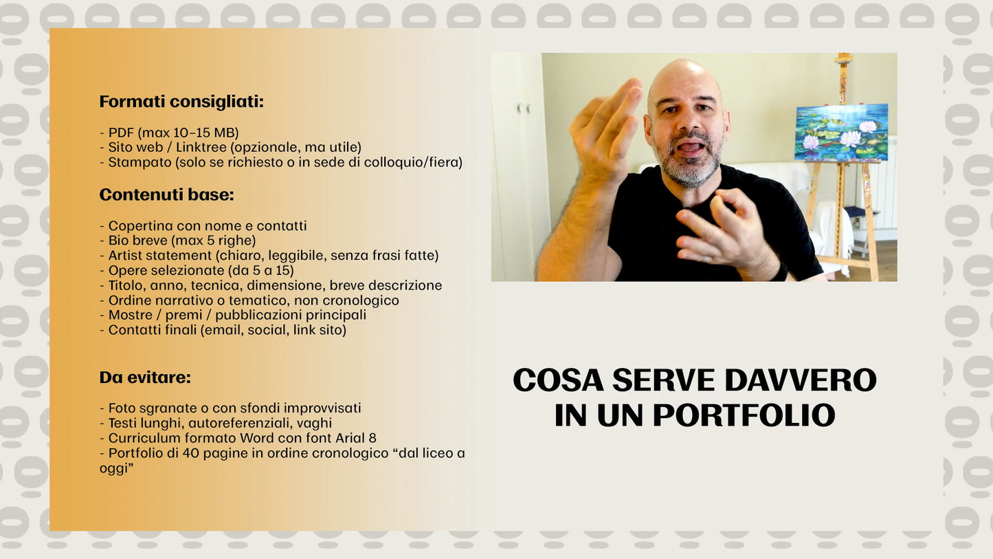“Non basta saper dipingere” – Corso online per artisti