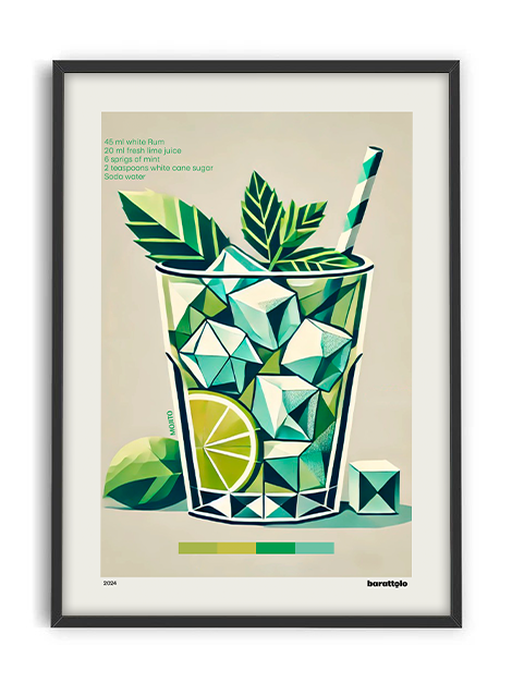 Mojito – Stampa d'Arte in Edizione Limitata | Collezione COCKTAILS