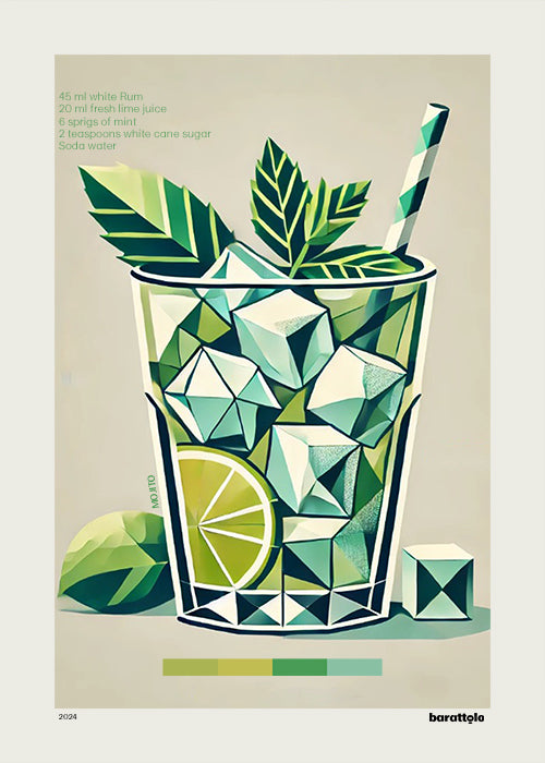 Mojito – Stampa d'Arte in Edizione Limitata | Collezione COCKTAILS